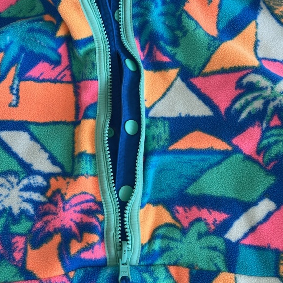 Chubbies Reversible Button Down Fleece/ Windbreaker Blue and Pink Design Size M - Picture 3 of 8